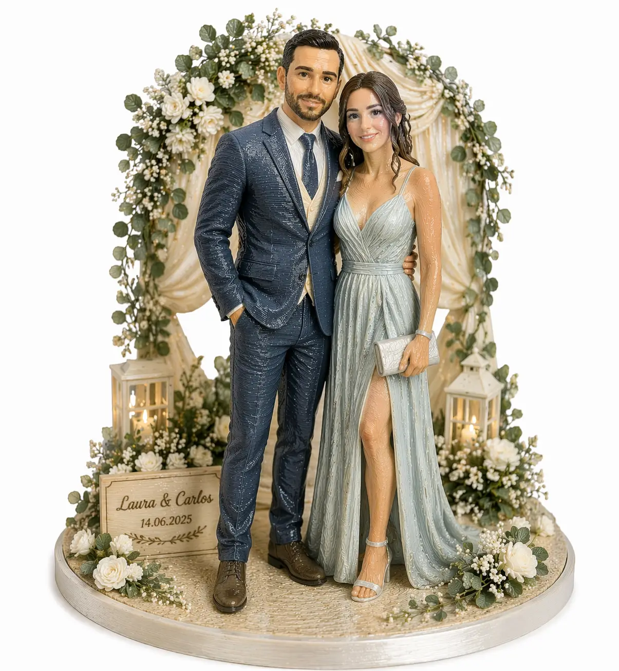 Figuras personalizadas en 3D para bodas y eventos — TuEsencia3D precios profesionales