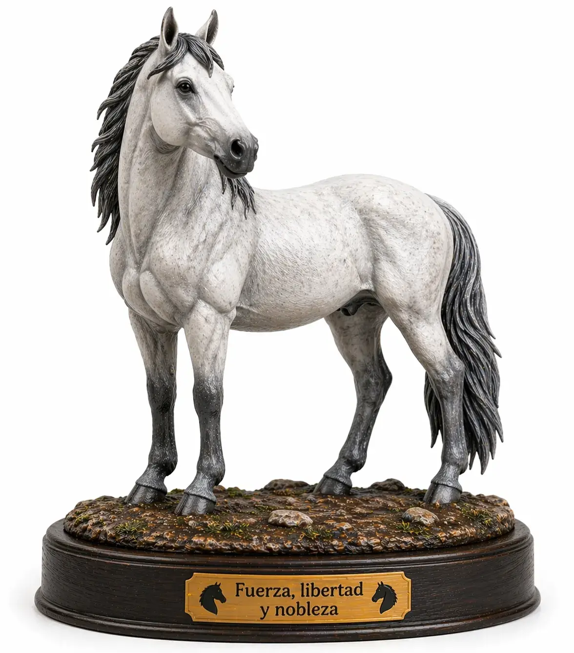 figura mascota caballo blanco impresion 3d
