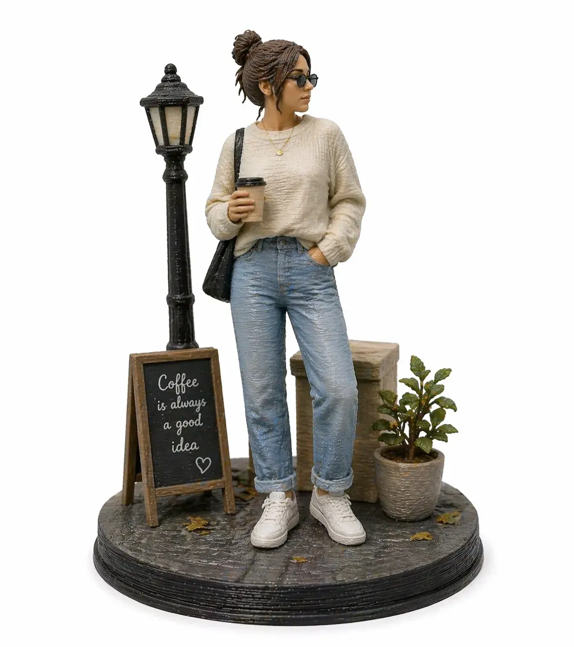 Figura individual personalizada en 3D de cuerpo completo con color real